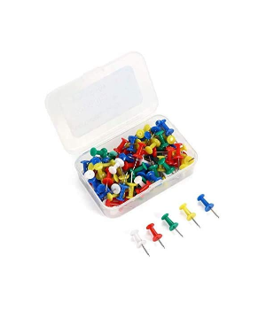 Generic - Multi Colored Push/Thumb Pins for Notice Boards